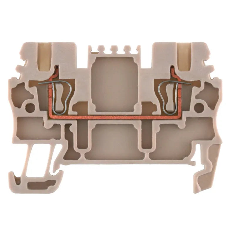 ZDU 1.5 Clema de paso 2 conexiones 1.5mm² 26-14AWG 17.5A 500VCA Beige