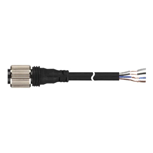 CID4-7T Cable con conector hembra recto DC M12 4P 4 hilos 7mt Transmisor