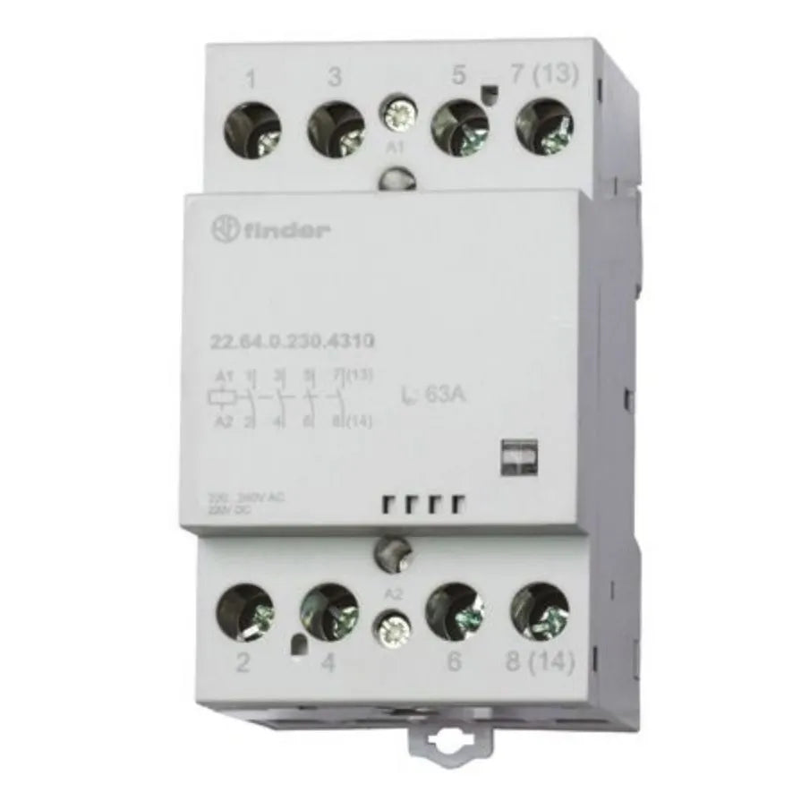 Contactor modular 230VCA/CD 4NA AgSn02 63A 400/440VCA IP20