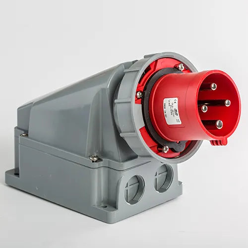 Clavija mural 63A 3P+T 400VCA 6h Rojo IP66-IP67
