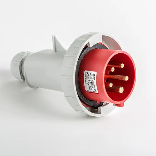 Clavija aérea 16A 3P+N+T 220/400VCA 6h Rojo IP66-IP67