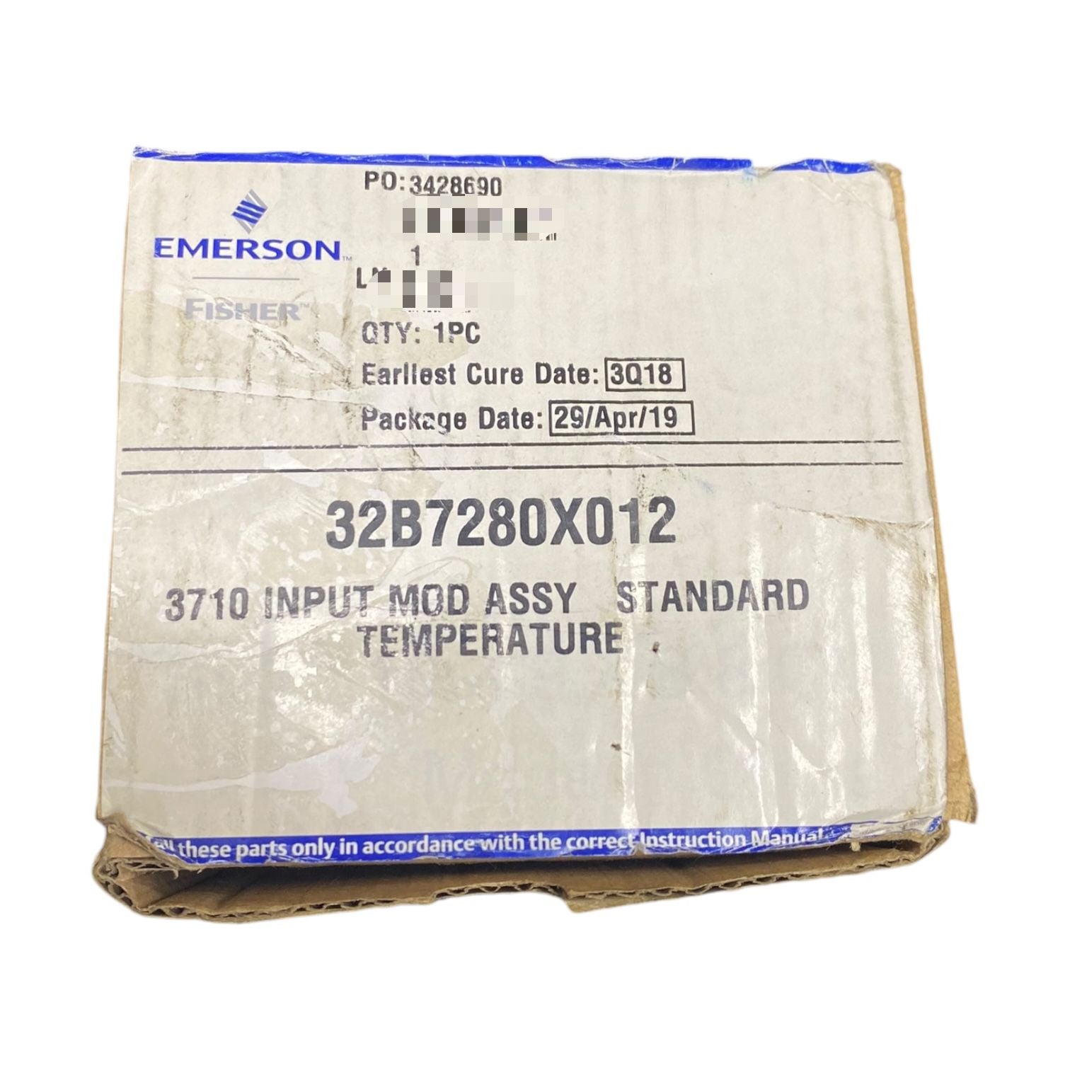 Emerson 32B7280X012 Entrada de temperatura estándar