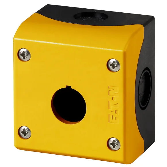 M22-IY1 Caja Botónera 1 orificio 80HX72WX56Dmm color Amarillo