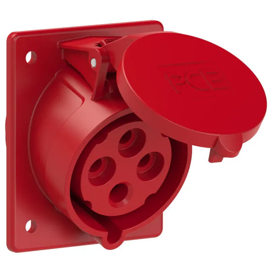 3305 Base empotrar 3P+T 6H 32A 400V IP44 Rojo