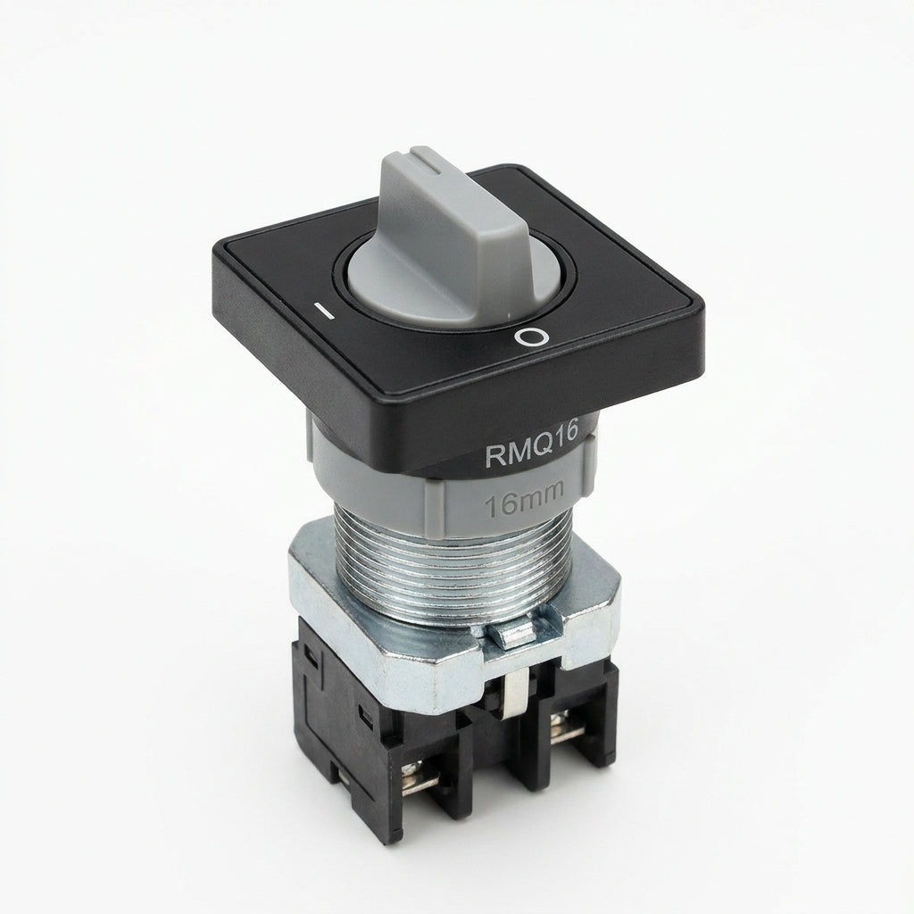 Q18WK1R RMQ16 Selector cuadrado 18X18mm T/Maneta 2 posiciones 16mm Mantenido