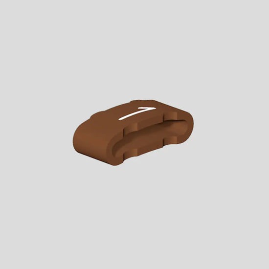 CLI M 2-4 BR/WS 1 CD Manguitos para soportes identificadores -1- Café 500Pz