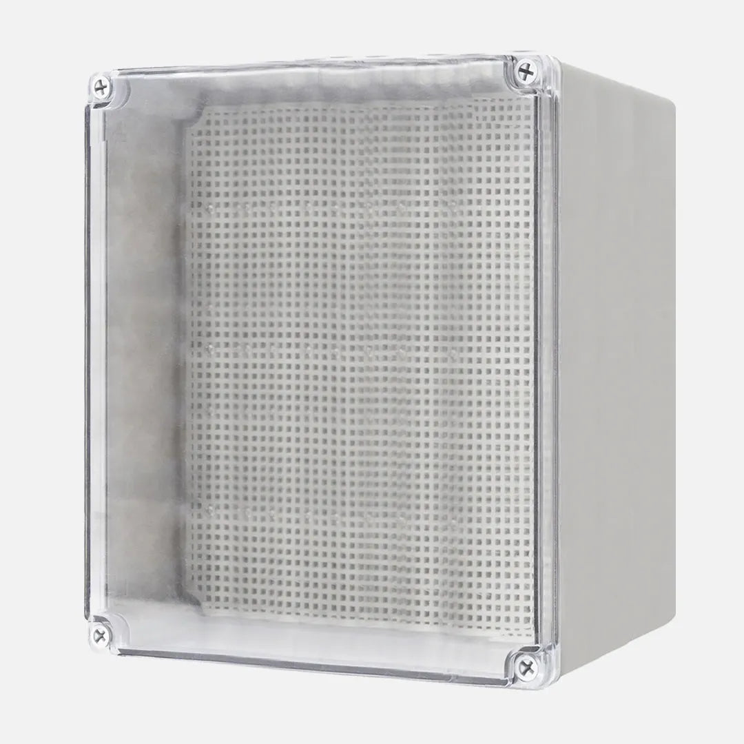 Caja de distribucion sobrep. p. trans. c/plat. 340HX280WX180Dmm Plastic PC IP67