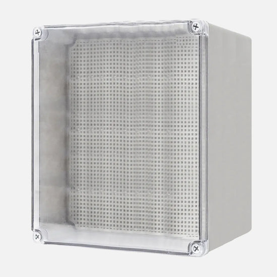 Caja de distribucion sobrep. p. trans. c/plat. 340HX280WX180Dmm Plastic PC IP67