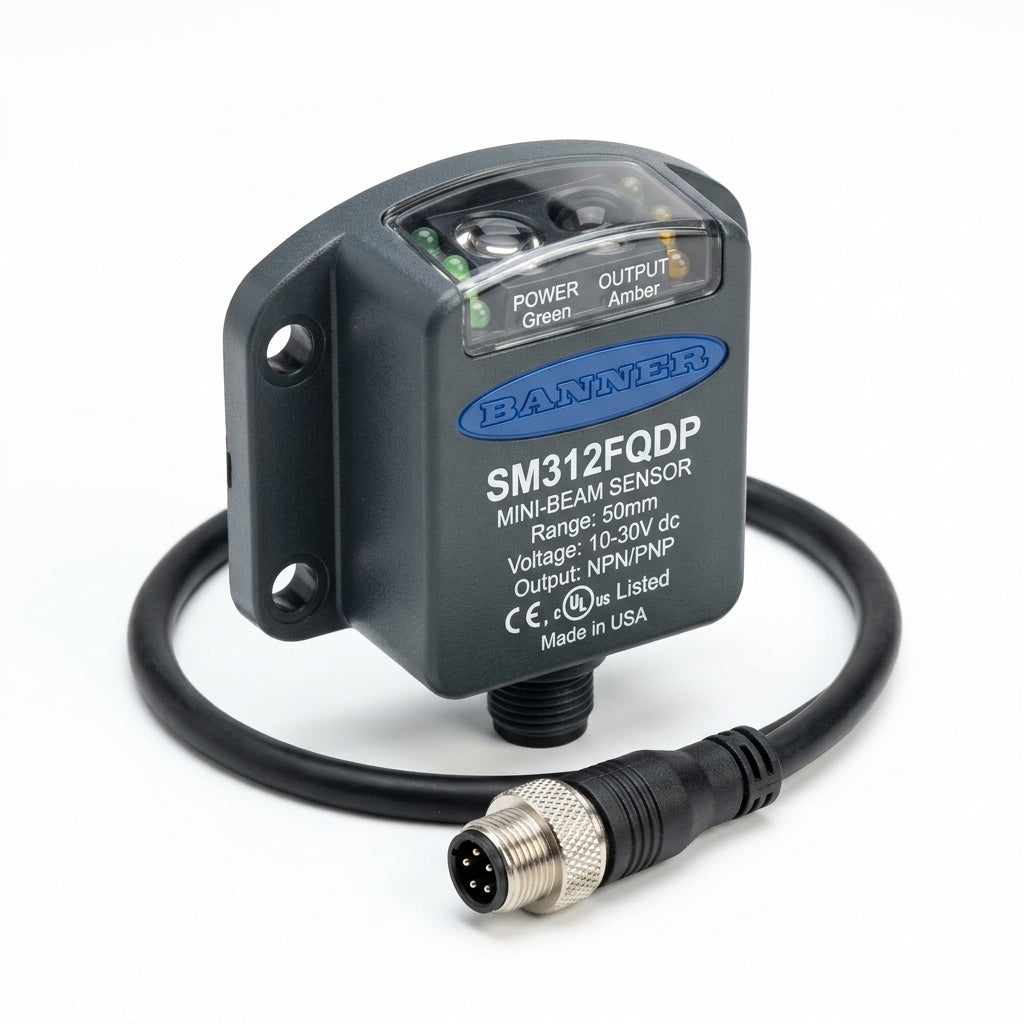 BANNER SM312FQDP SENSOR AMPLIFICADOR OPTICO DE FIBRA