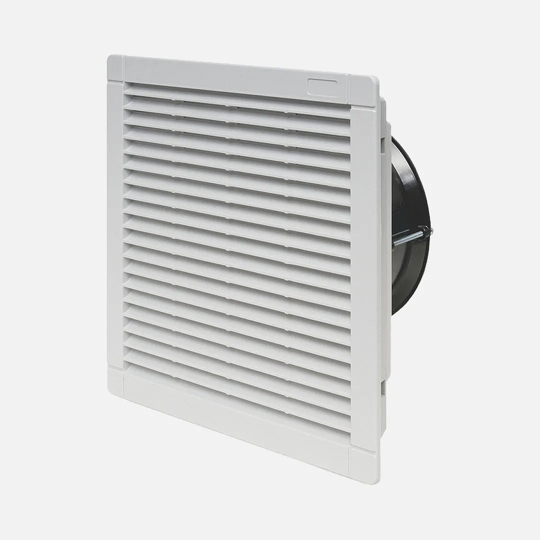 Ventilador con filtro 500m³/h 320x320mm 120VCA RAL 7035 Tamaño 5
