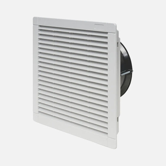 Ventilador con filtro 500m³/h 320x320mm 120VCA RAL 7035 Tamaño 5