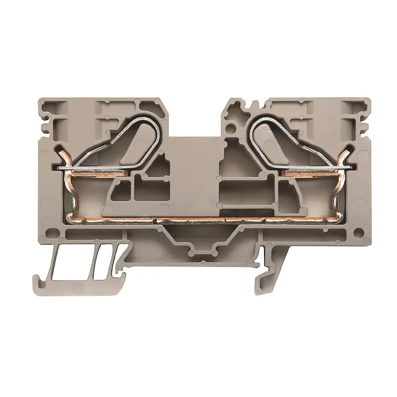 PDU 16 Clema Push-in 2 conexiones 1.5mm² 14-6AWG 76A 800VCA Beige Oscuro