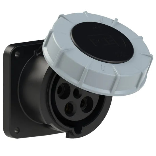 5813 Base empotrar 3P+N+T 7H 63A 500V IP67 Negro