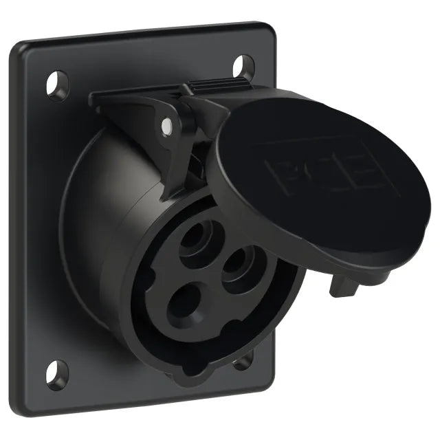 5301 Base empotrar 2P+T 7H 16A 500V IP44 Negro