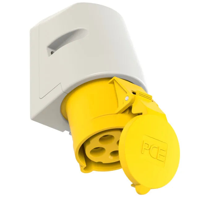 1325 Base mural 3P+T 4H 32A 110V IP44 Amarillo
