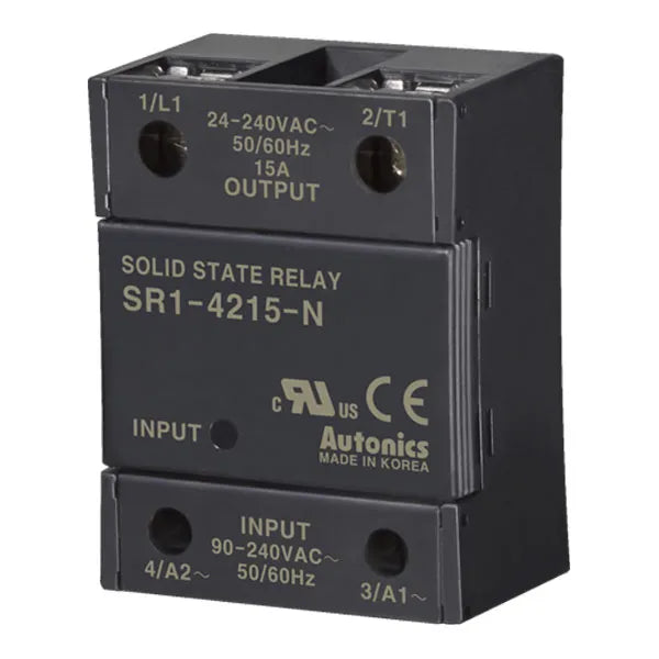 SR1-4215-N SSR monofásico 15A Input 90-240VCA Output 24-240VCA cruce por cero