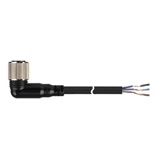 CLD3-5 Cable con conector hembra acodado DC M12 4P 3 hilos 5mt IP68
