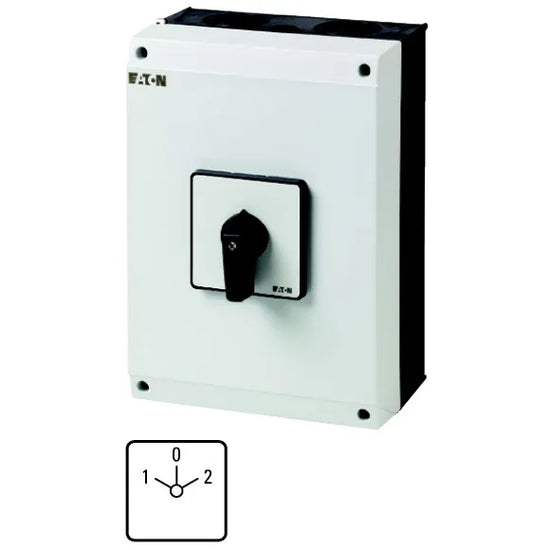 T5-3-8212/I5 INTERRUPTOR CAM TRANSFERENCIA SECUENCIA 1-0-2 3P 100A CON CAJA IP65