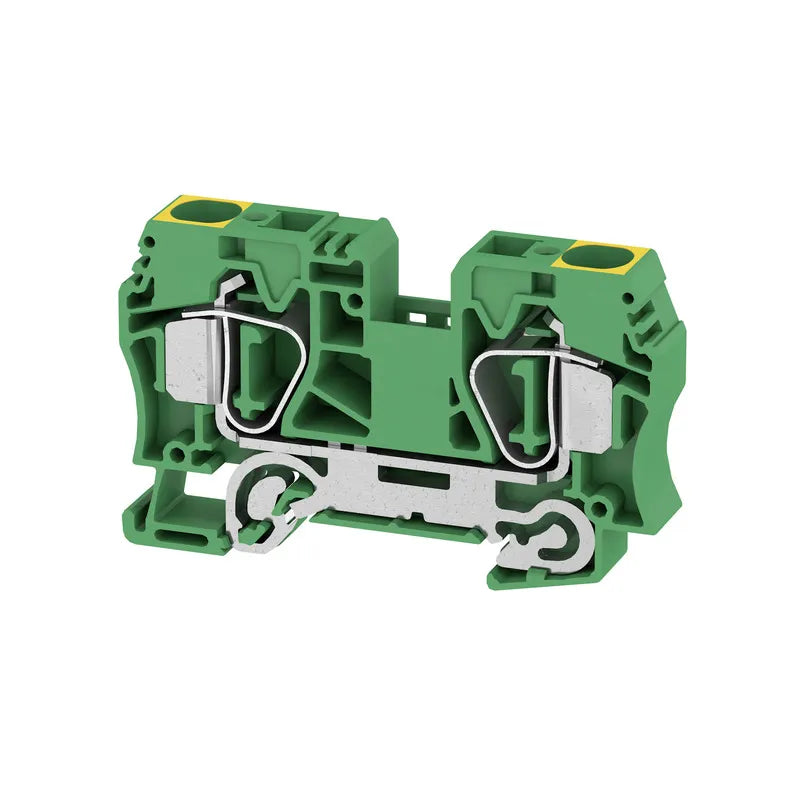 ZPE 16 Clema para tierra 2 conexiones 16mm² 14-4AWG 800VCA Verde-Amarillo