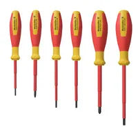 SDI SET S2.5-5.5/PH1/2 Set 6 destornilladores planos y Phillips con aislamiento