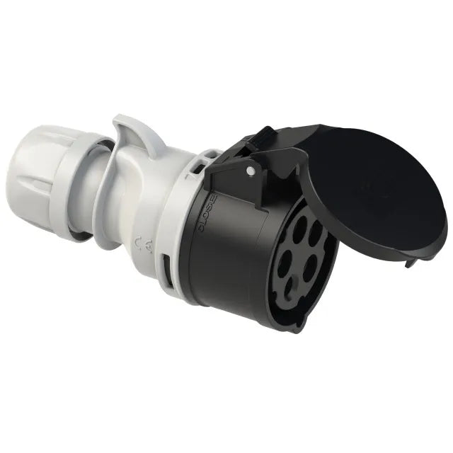 5206 Base aerea 3P+N+T 7H 32A 500V IP44 Negro