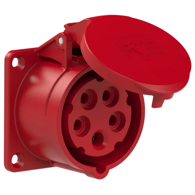 3313 Base empotrar 3P+N+T 6H 16A 400V IP44 Rojo