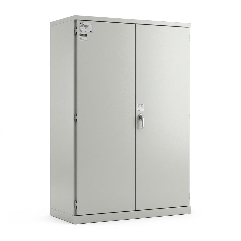 NEO Armario de acero galvanizado 2000Hx1200Wx600Dmm 2 puertas IP54 RAL7035