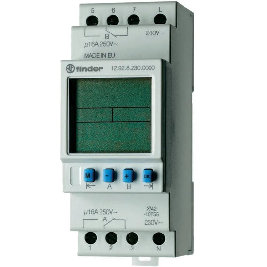 Interruptor horario digital semanal 230VCA 2CO 2NANC 16A 250VCA