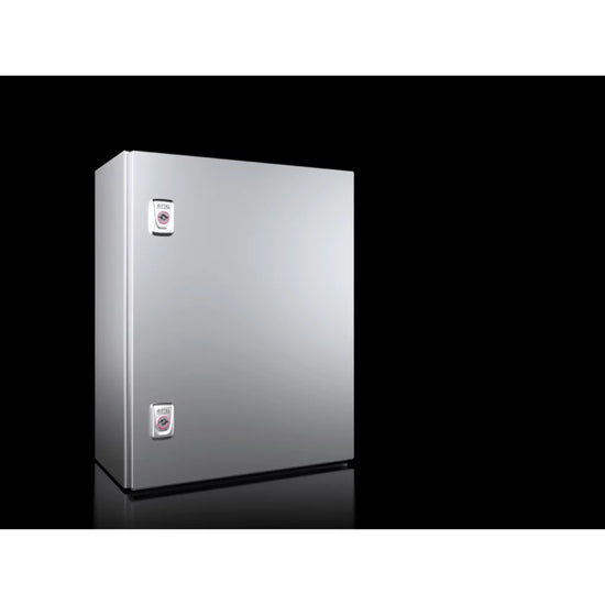 AX Gabinete mural de acero inoxidable AISI304 1P 500Hx400Wx210Dmm IP66 NEMA 4X