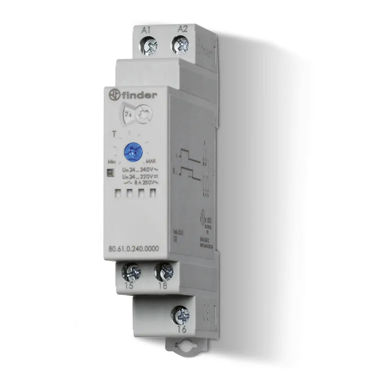 Temporizador Off-Delay (sin alimentacion auxiliar) 24-240VDC 1NA1NC 8A 250V