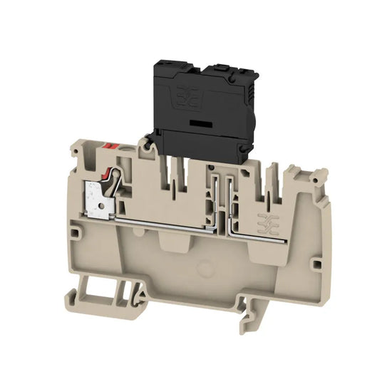 AAP21 4 FS 10-36V Clema distribución portafusible europeo c/LED 4mm² 6.3A Beige