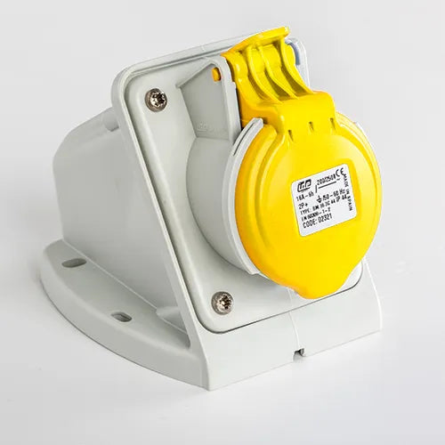 Base mural 16A 2P+T 120VCA 4h Amarillo IP44