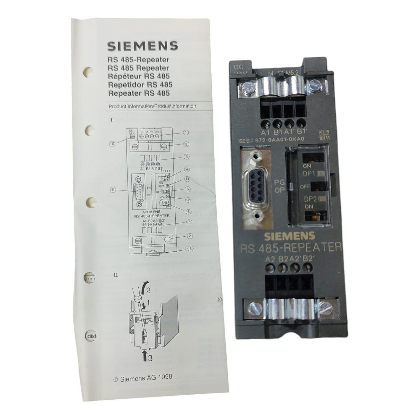 Siemens 6ES7 972-0AA01-0XA0 Repetidor Simatic