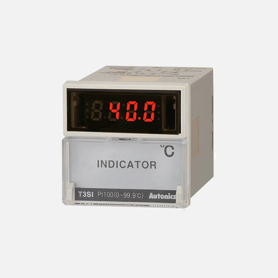 T3SI-N4NP4C Indicador de temperatura octal 48WX48H 0-400°C tipo-PT100 100-240VCA