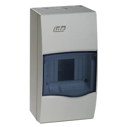 Caja de distribución Sobreponer 4M 228Hx120Wx99Dmm IP40 V/Transparente