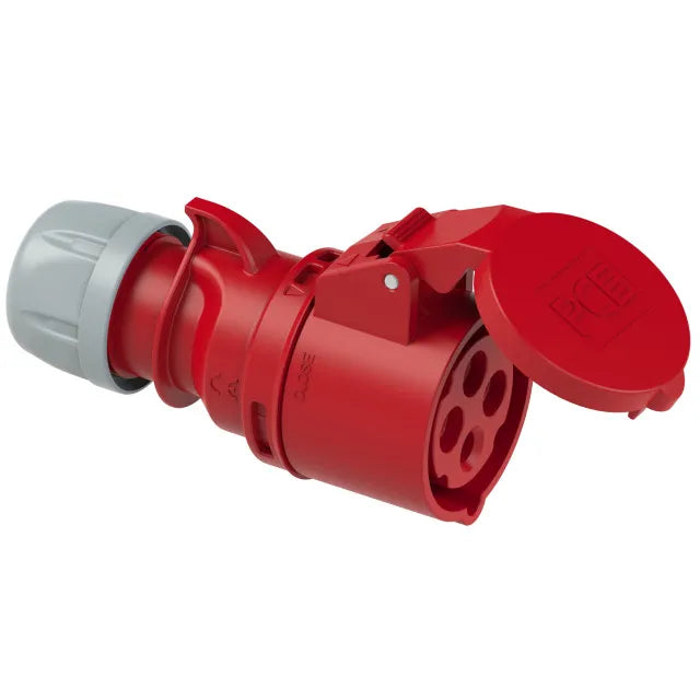 3202 Base aerea 3P+T 6H 16A 440V IP44 Rojo