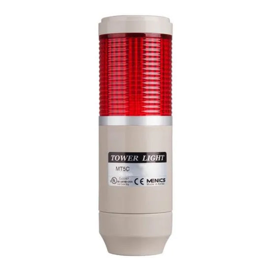 Torreta 56mm Luz fija / intermitente + zumbador 80dB 24VCA/CD 1 Stack Color R