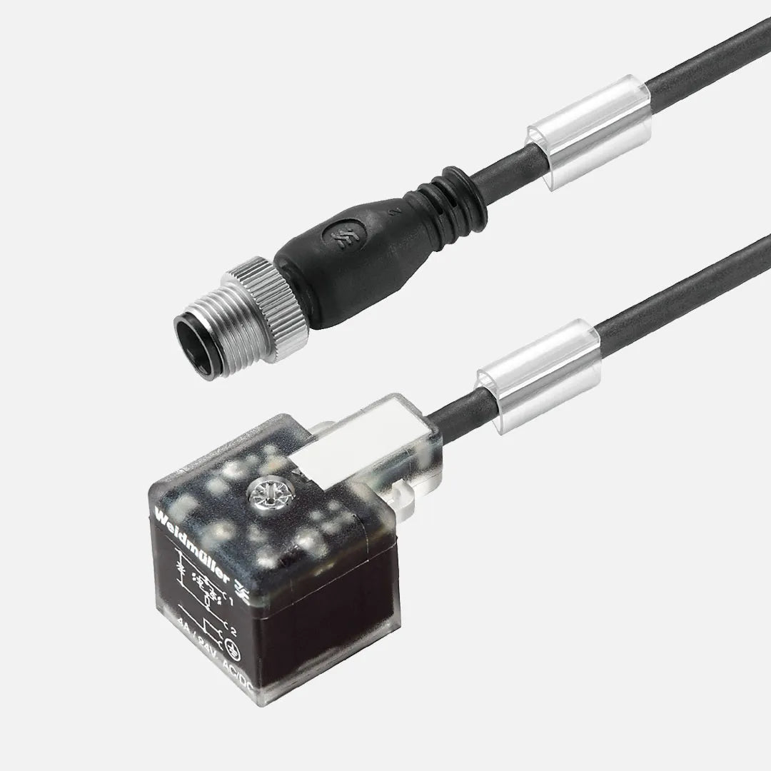 SAIL-VSA-M12G-1.0U Cable con conector valvula recto Diodo Zener 4A 1mt IP67