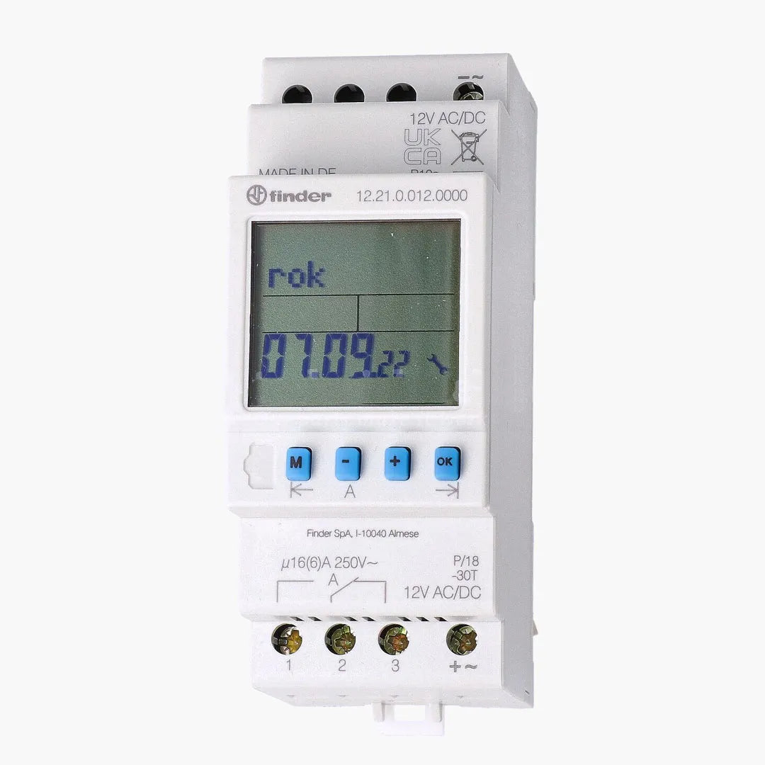 Interruptor horario electromecánico semanal 120VCA 1CO 1NANC 16A 250VCA