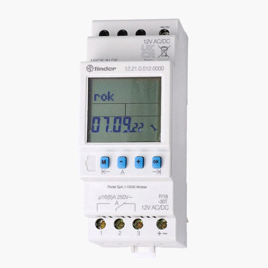 Interruptor horario electromecánico semanal 120VCA 1CO 1NANC 16A 250VCA