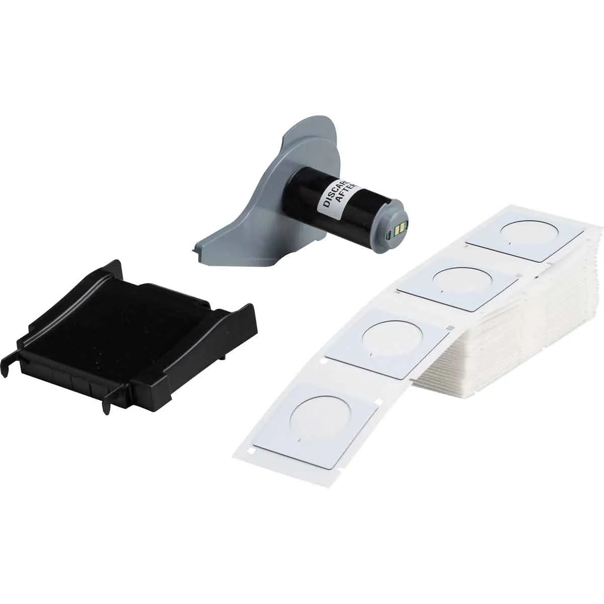 Etiqueta para botoneras de poliéster realzado 1.8Wx1.8Hin 100Pz Blanco