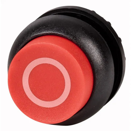 M22S-DH-R-X0 RMQ-Titan Botón pulsador Saliente B/negro 22mm Momentáneo -0- Rojo