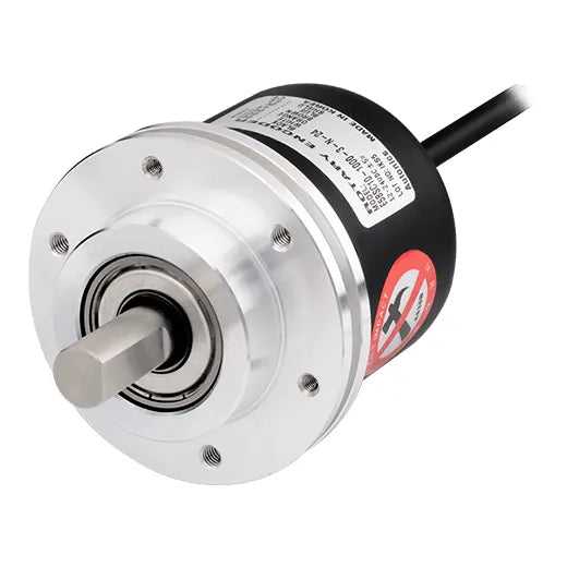 E58SC10-100-3-T-24 Encoder 58mm sujecion flecha Ø10mm 100PPR 3PH TotemPole 24VCD