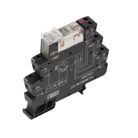 TRS 120VAC RC 2CO Interfaz relé RSS + Base 12.8mm 120VCA 2CO 2NA2NC 6A 250V