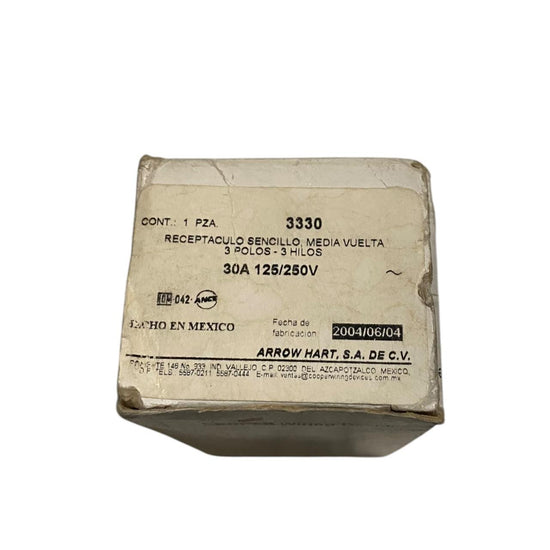 ARROW HART RECEPTACULO SENCILLO 3 POLOS
