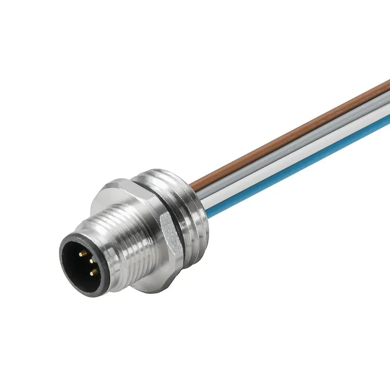 SAIE-M12S-4-0.5U-M16 Conector de instalación macho M12 4P M16 0.5mt Codigo A