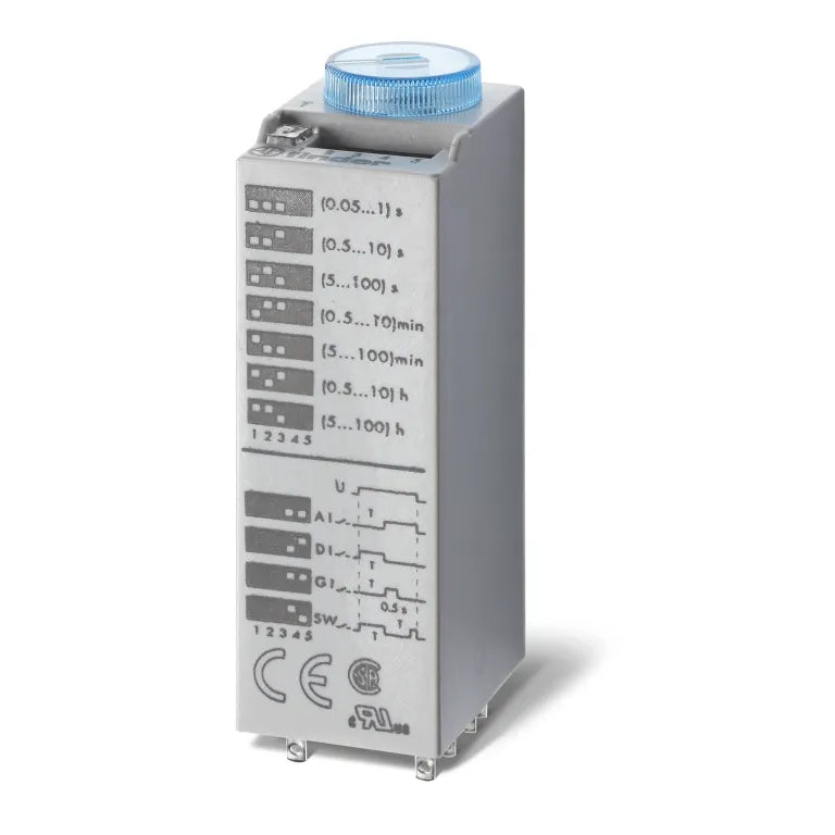 Temporizador enchufable multifunción 12VAC/DC 4NA4NC 7A 250V