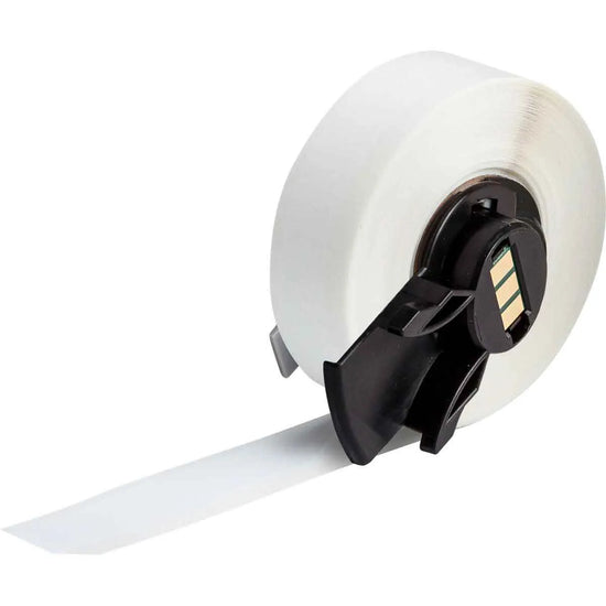 Etiqueta poliester continuo transfer termico blanco brillo 12.7mmx15.24m