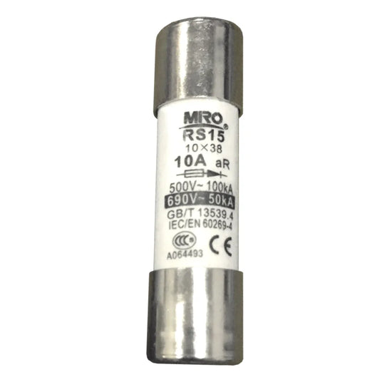 Fusible ultrarrápido para semiconductores Clase aR 10x38mm 12A 690VCA 100kA
