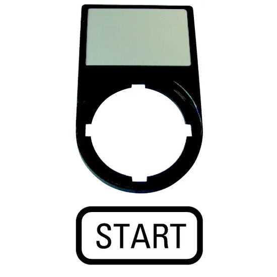 M22-ST-XGB1 RMQ-Titan Portaetiqueta Negro con etiqueta START